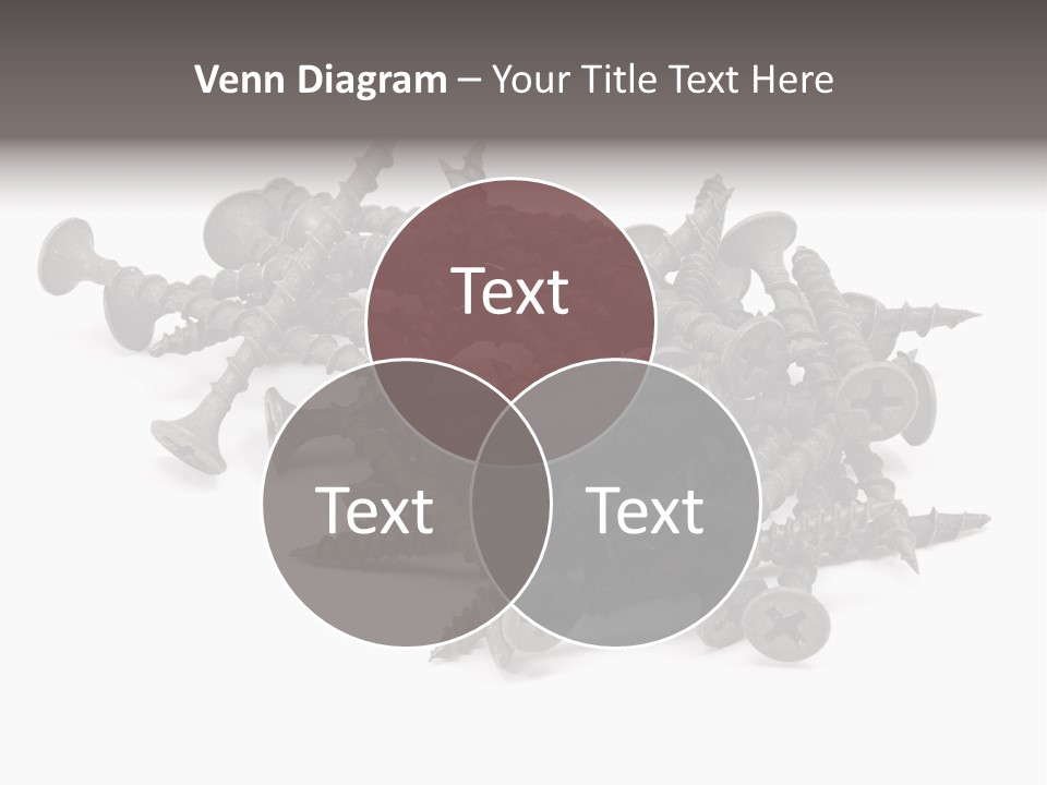 A Pile Of Screws On A White Background PowerPoint Template