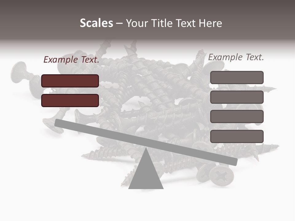 A Pile Of Screws On A White Background PowerPoint Template
