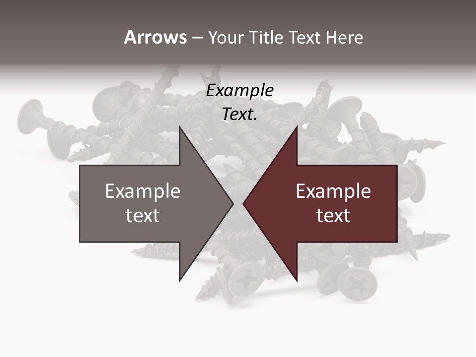 A Pile Of Screws On A White Background PowerPoint Template