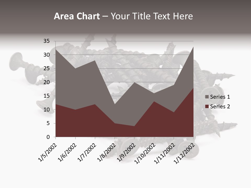 A Pile Of Screws On A White Background PowerPoint Template