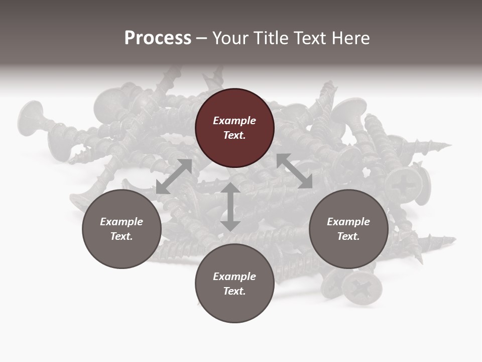 A Pile Of Screws On A White Background PowerPoint Template