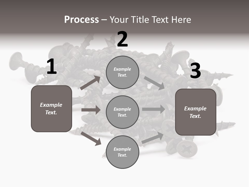 A Pile Of Screws On A White Background PowerPoint Template