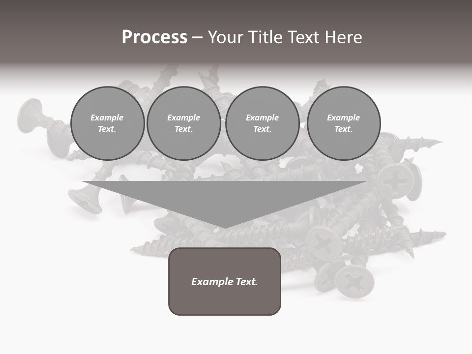 A Pile Of Screws On A White Background PowerPoint Template