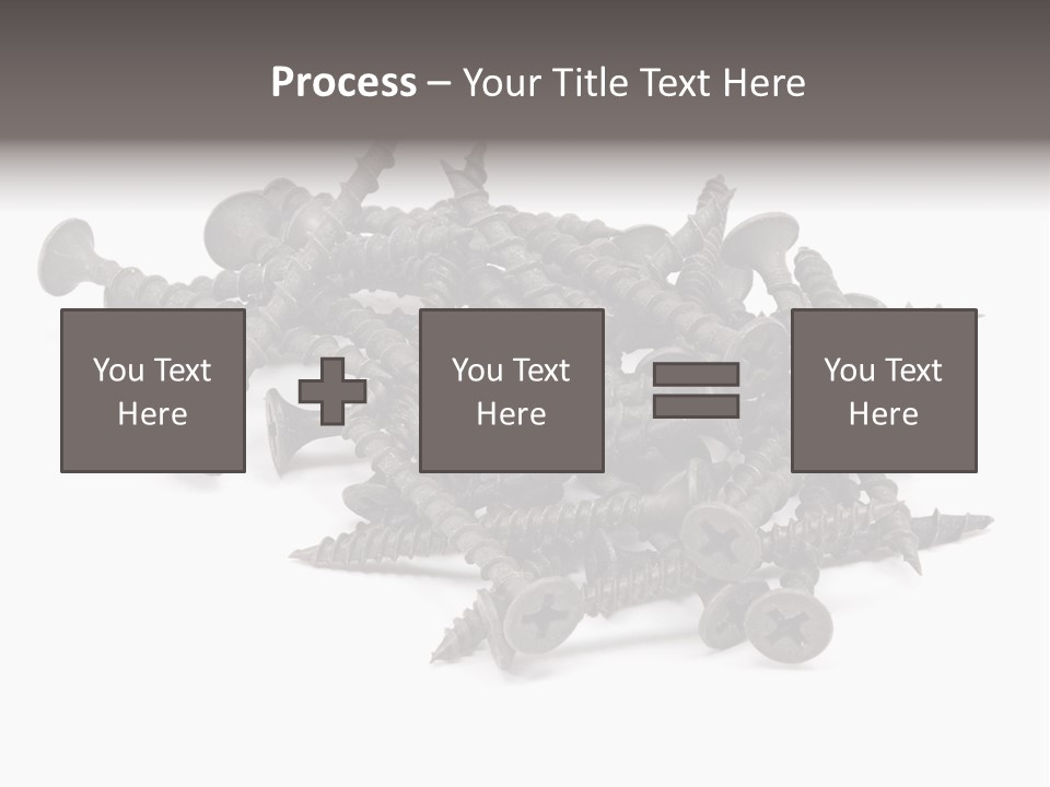 A Pile Of Screws On A White Background PowerPoint Template