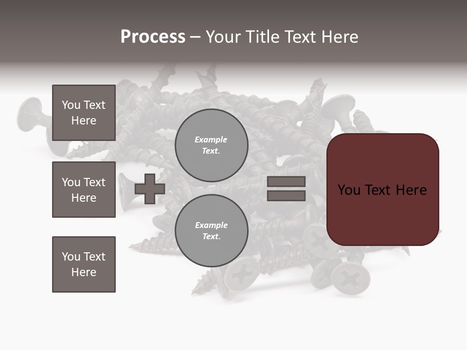 A Pile Of Screws On A White Background PowerPoint Template