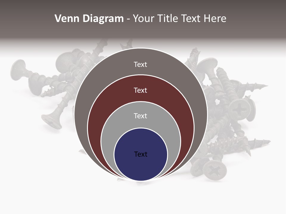 A Pile Of Screws On A White Background PowerPoint Template