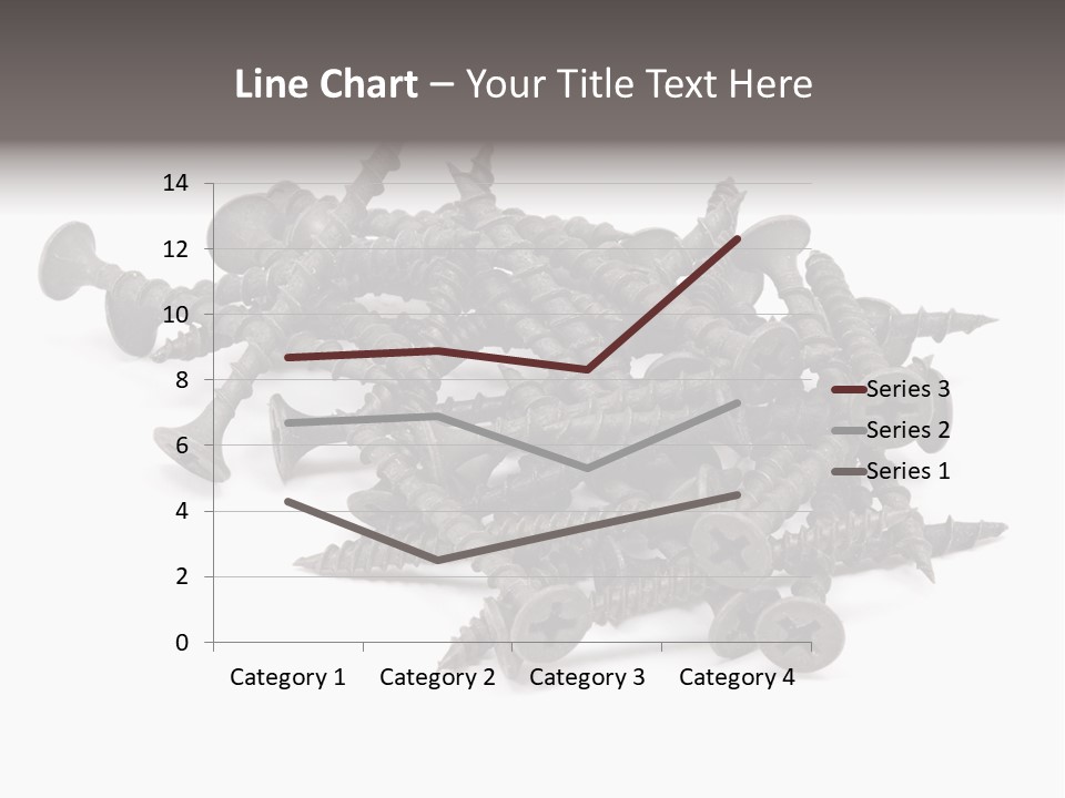 A Pile Of Screws On A White Background PowerPoint Template