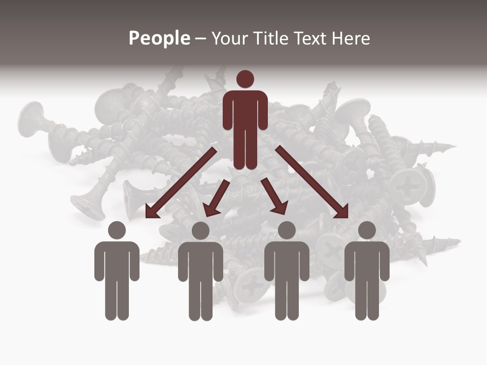 A Pile Of Screws On A White Background PowerPoint Template