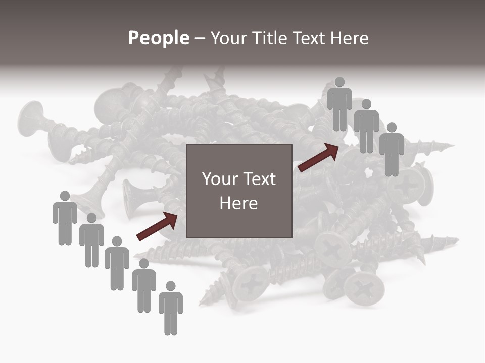 A Pile Of Screws On A White Background PowerPoint Template