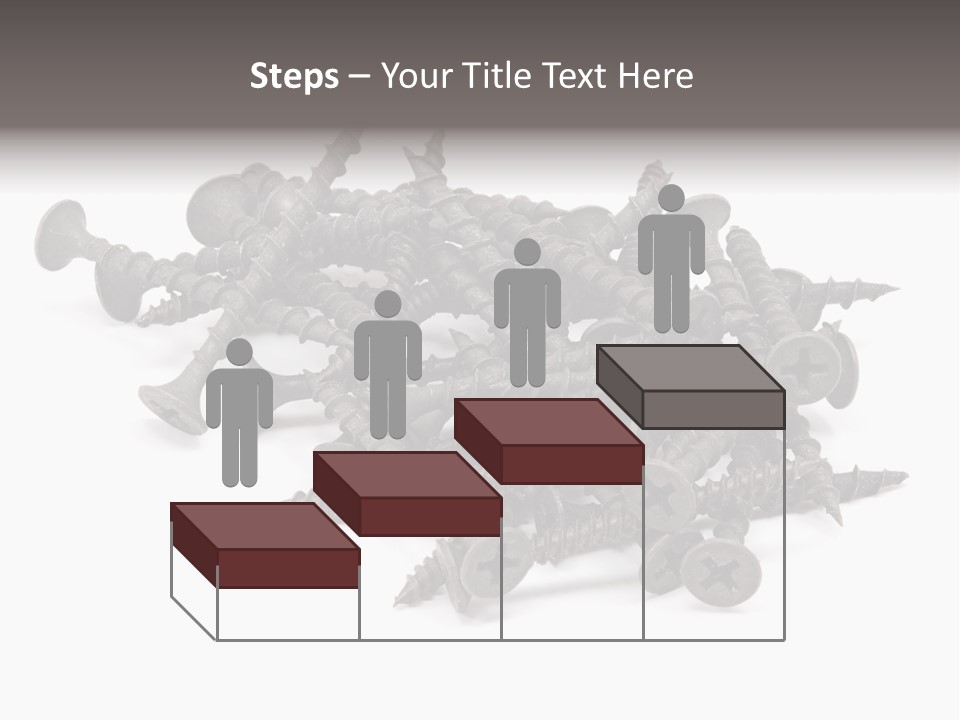 A Pile Of Screws On A White Background PowerPoint Template