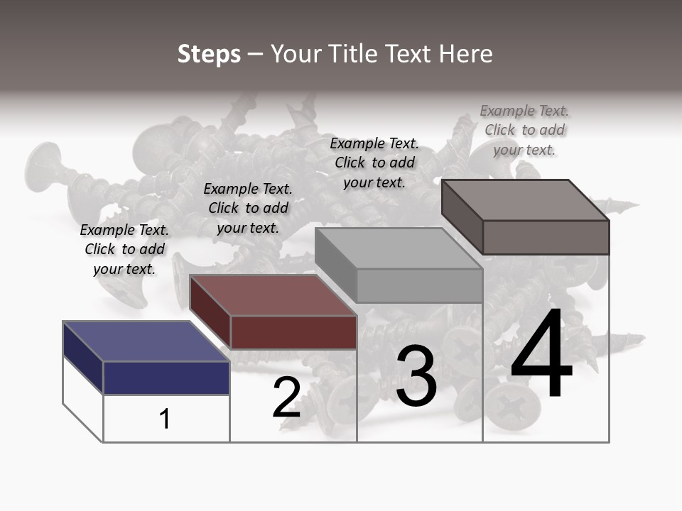 A Pile Of Screws On A White Background PowerPoint Template