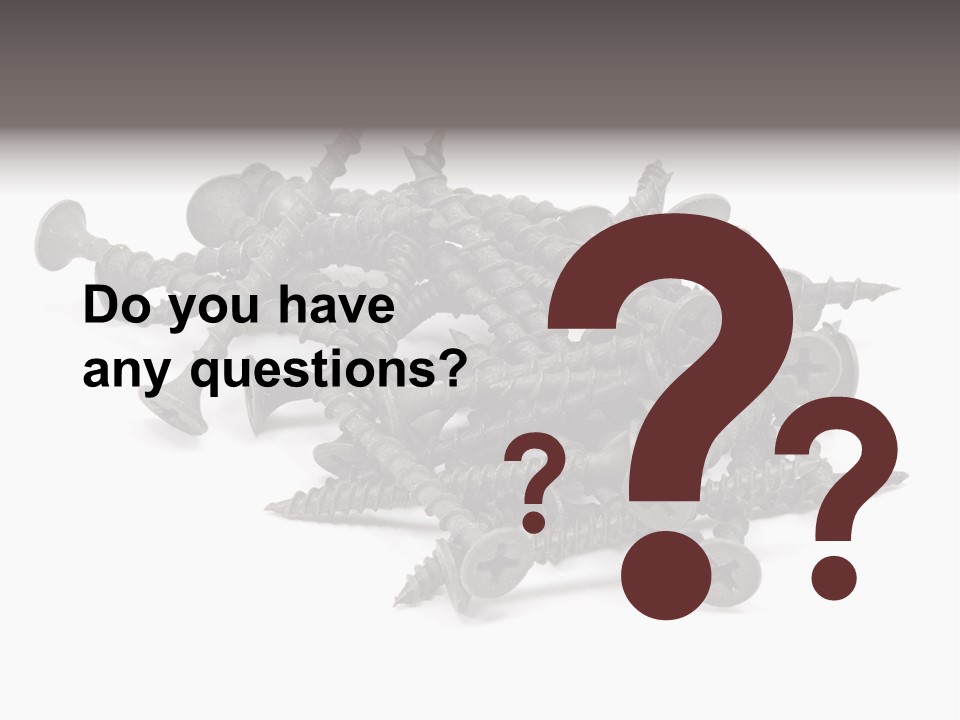 A Pile Of Screws On A White Background PowerPoint Template