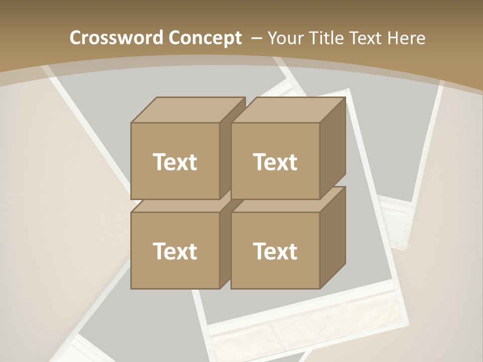 Blank Instant Photo Frames Against A Vignetted Cardboard Background PowerPoint Template