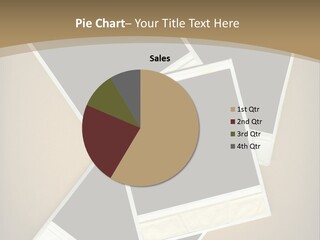 Blank Instant Photo Frames Against A Vignetted Cardboard Background PowerPoint Template