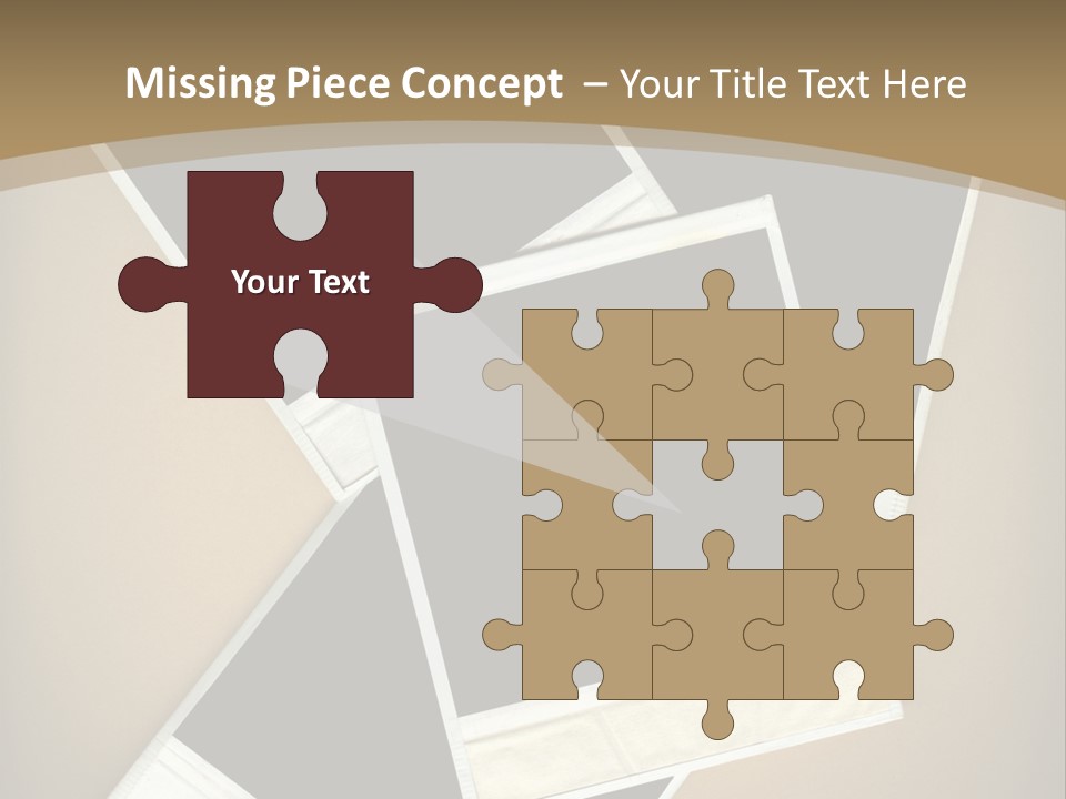 Blank Instant Photo Frames Against A Vignetted Cardboard Background PowerPoint Template