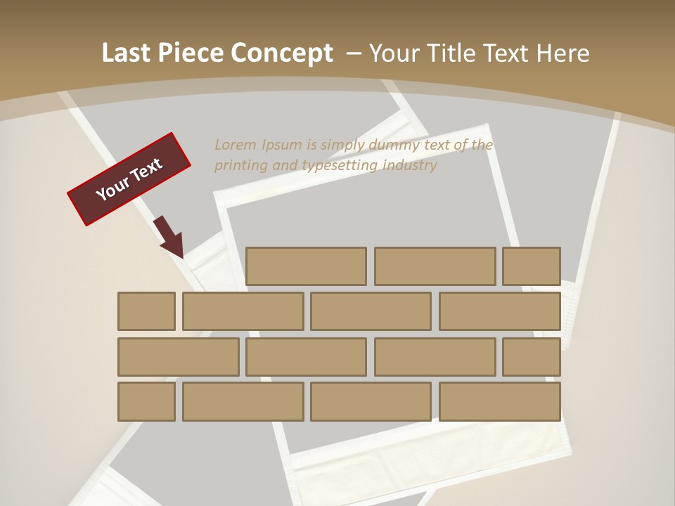 Blank Instant Photo Frames Against A Vignetted Cardboard Background PowerPoint Template