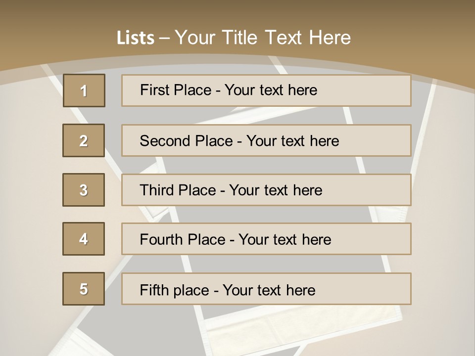 Blank Instant Photo Frames Against A Vignetted Cardboard Background PowerPoint Template