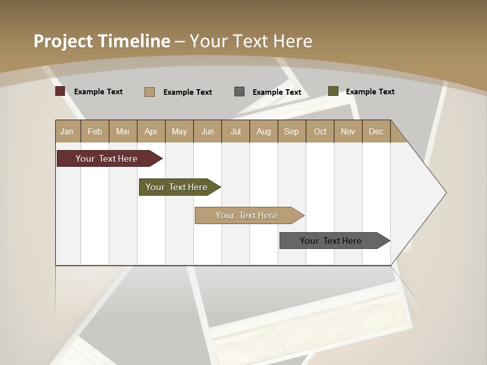 Blank Instant Photo Frames Against A Vignetted Cardboard Background PowerPoint Template