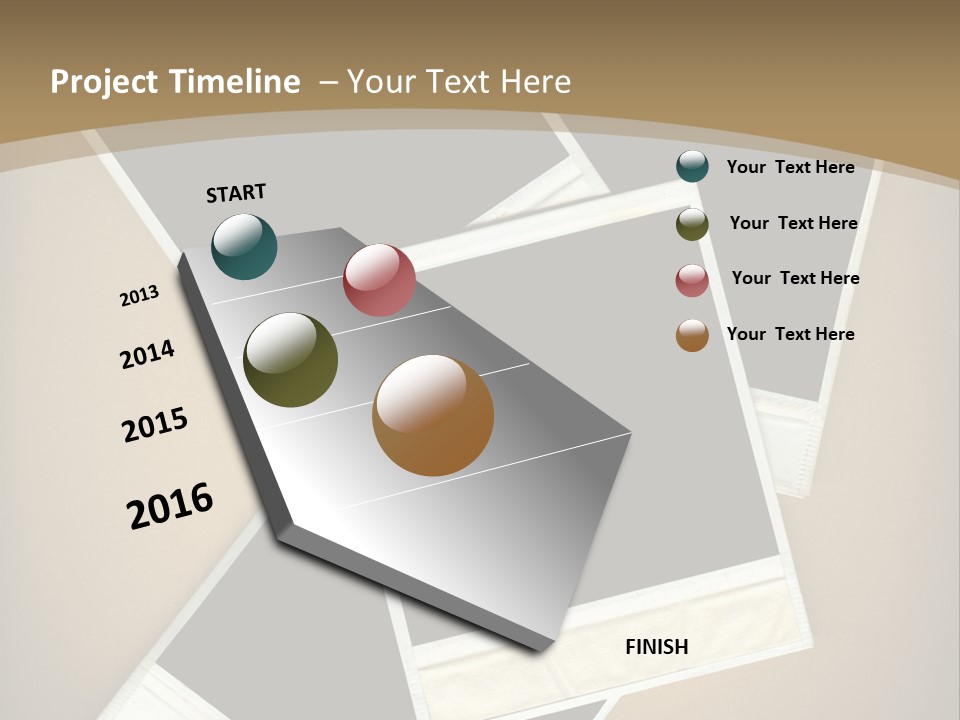 Blank Instant Photo Frames Against A Vignetted Cardboard Background PowerPoint Template