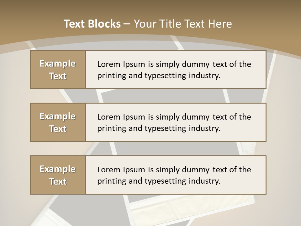 Blank Instant Photo Frames Against A Vignetted Cardboard Background PowerPoint Template