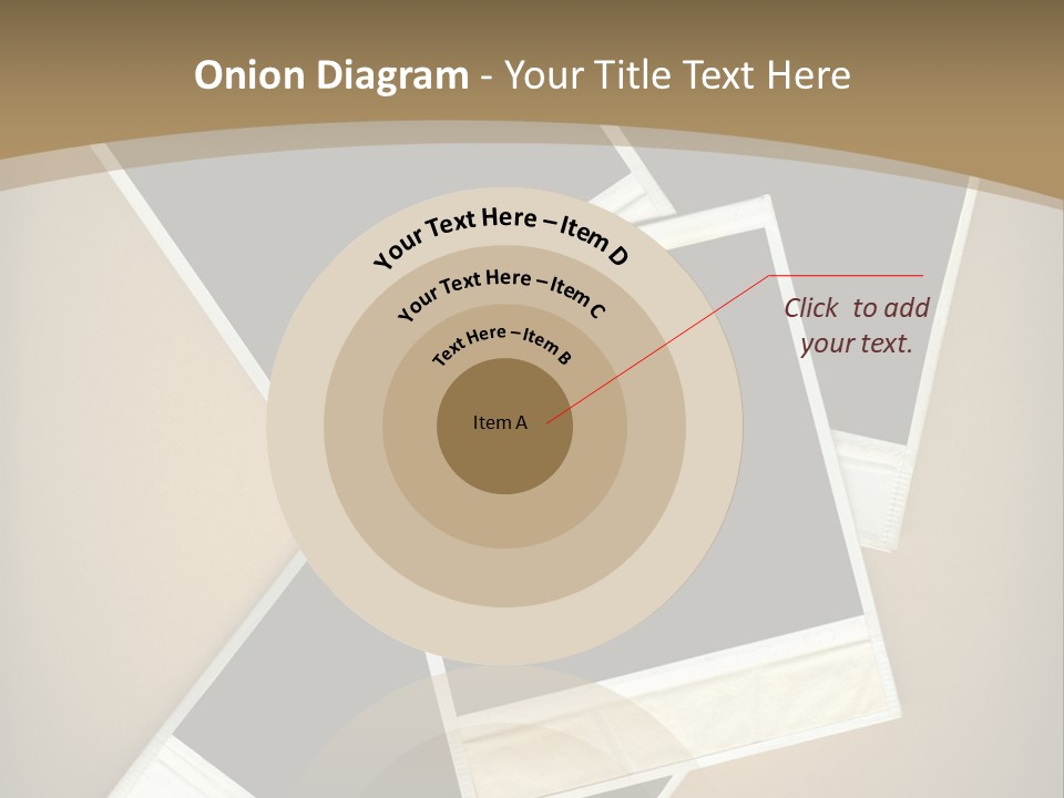 Blank Instant Photo Frames Against A Vignetted Cardboard Background PowerPoint Template