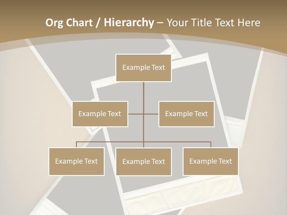 Blank Instant Photo Frames Against A Vignetted Cardboard Background PowerPoint Template
