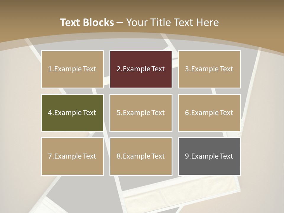 Blank Instant Photo Frames Against A Vignetted Cardboard Background PowerPoint Template