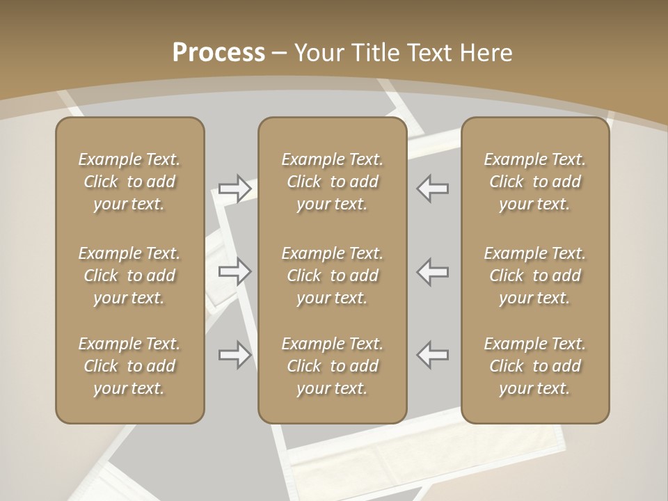 Blank Instant Photo Frames Against A Vignetted Cardboard Background PowerPoint Template