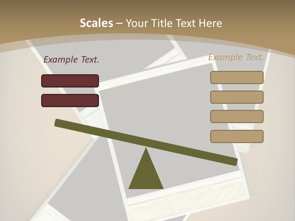Blank Instant Photo Frames Against A Vignetted Cardboard Background PowerPoint Template
