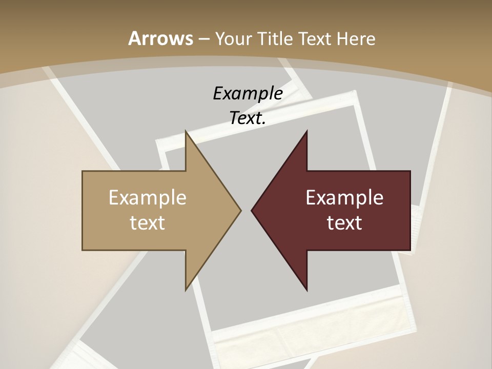 Blank Instant Photo Frames Against A Vignetted Cardboard Background PowerPoint Template