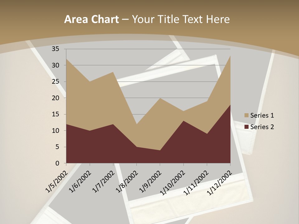 Blank Instant Photo Frames Against A Vignetted Cardboard Background PowerPoint Template