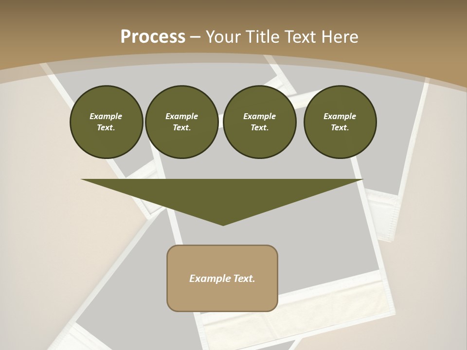 Blank Instant Photo Frames Against A Vignetted Cardboard Background PowerPoint Template