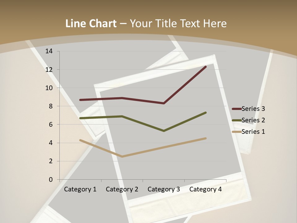 Blank Instant Photo Frames Against A Vignetted Cardboard Background PowerPoint Template