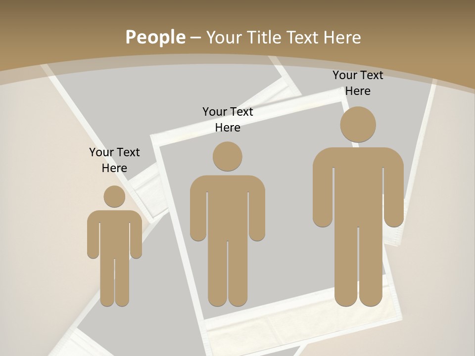 Blank Instant Photo Frames Against A Vignetted Cardboard Background PowerPoint Template