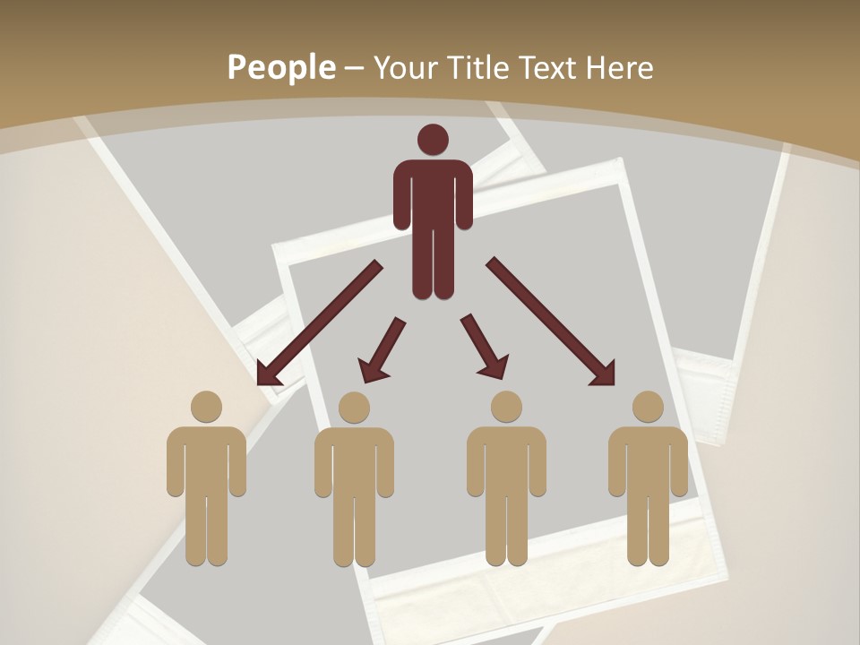 Blank Instant Photo Frames Against A Vignetted Cardboard Background PowerPoint Template