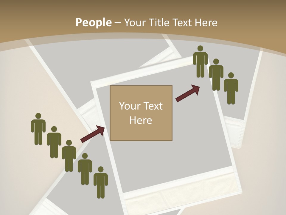 Blank Instant Photo Frames Against A Vignetted Cardboard Background PowerPoint Template