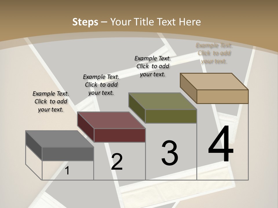 Blank Instant Photo Frames Against A Vignetted Cardboard Background PowerPoint Template
