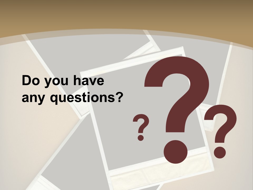 Blank Instant Photo Frames Against A Vignetted Cardboard Background PowerPoint Template