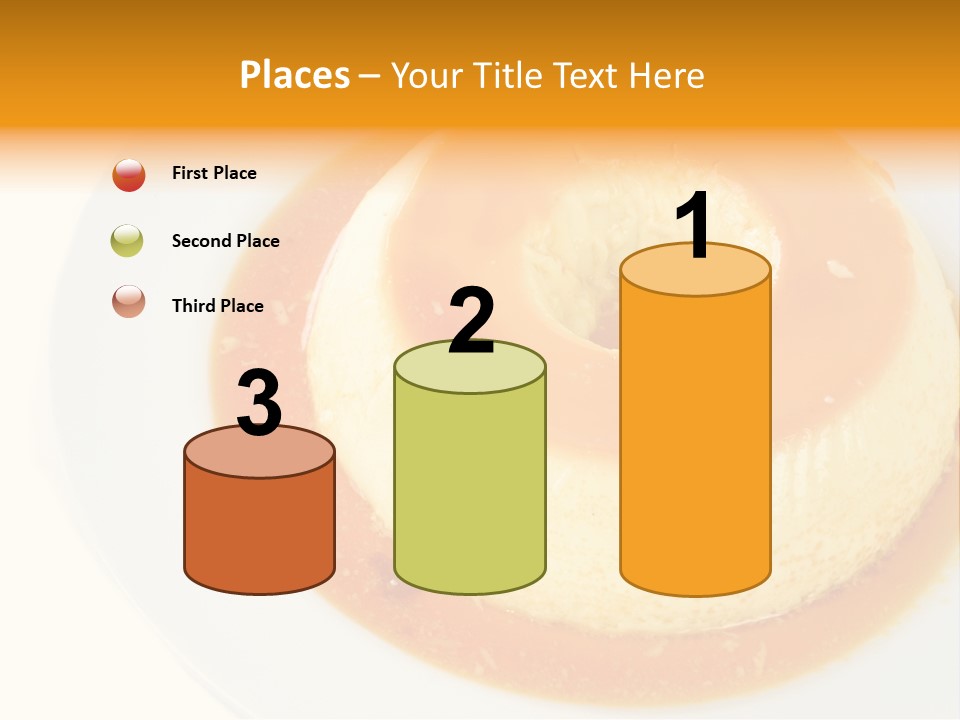 A White Plate Topped With A Pastry Covered In Orange Sauce PowerPoint Template