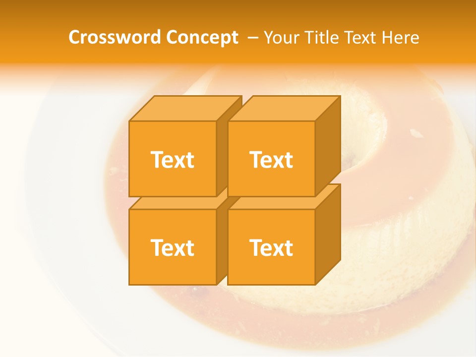 A White Plate Topped With A Pastry Covered In Orange Sauce PowerPoint Template