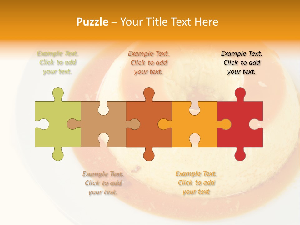 A White Plate Topped With A Pastry Covered In Orange Sauce PowerPoint Template