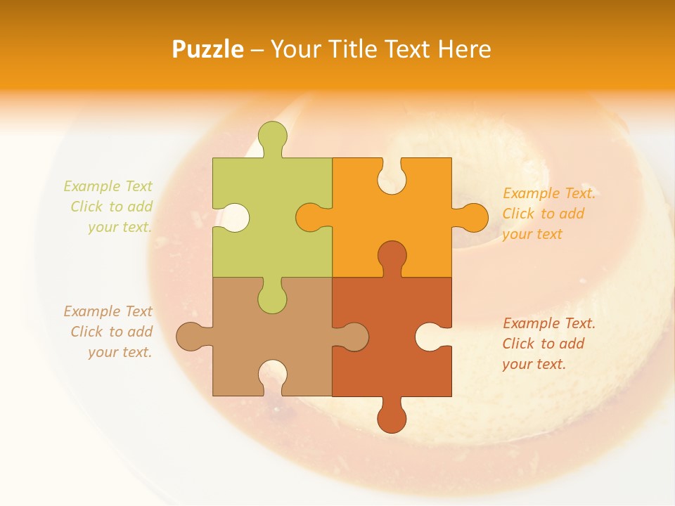 A White Plate Topped With A Pastry Covered In Orange Sauce PowerPoint Template