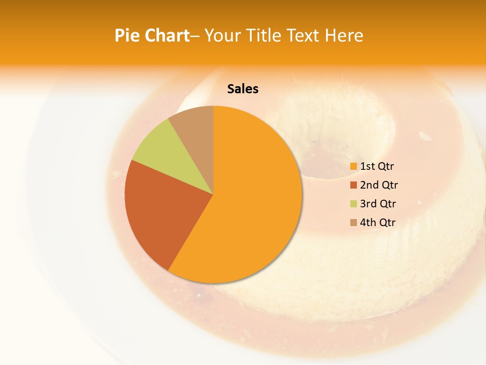 A White Plate Topped With A Pastry Covered In Orange Sauce PowerPoint Template