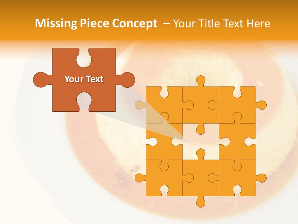 A White Plate Topped With A Pastry Covered In Orange Sauce PowerPoint Template