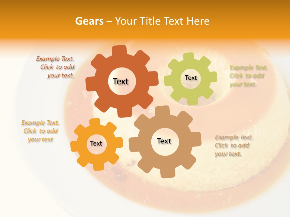 A White Plate Topped With A Pastry Covered In Orange Sauce PowerPoint Template
