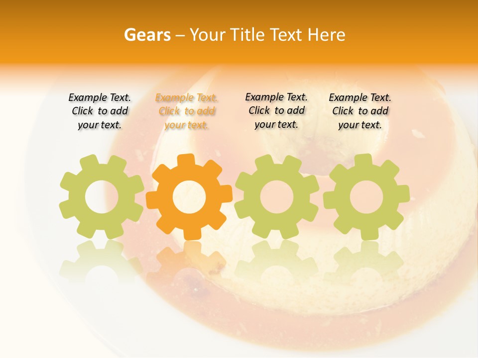 A White Plate Topped With A Pastry Covered In Orange Sauce PowerPoint Template