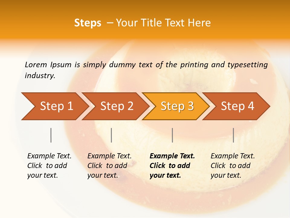 A White Plate Topped With A Pastry Covered In Orange Sauce PowerPoint Template