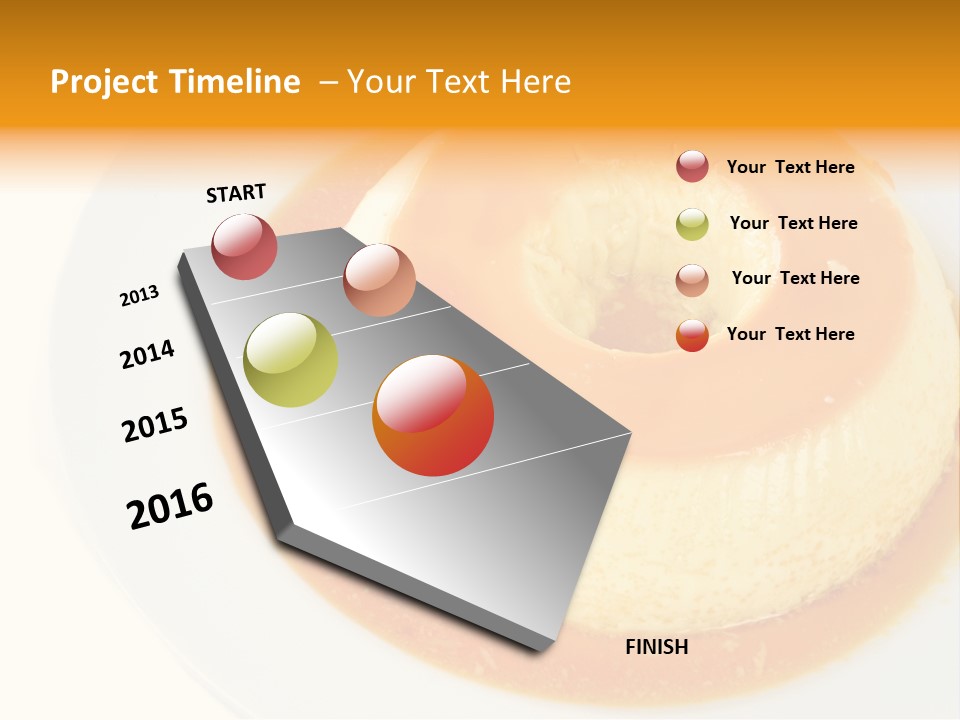A White Plate Topped With A Pastry Covered In Orange Sauce PowerPoint Template