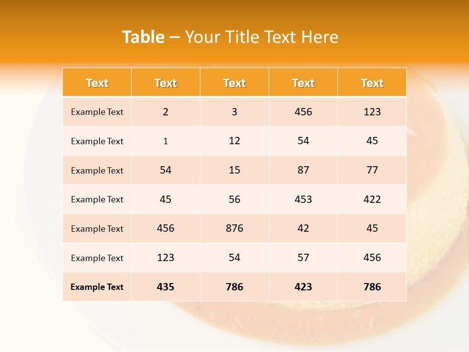 A White Plate Topped With A Pastry Covered In Orange Sauce PowerPoint Template