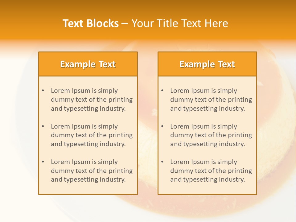 A White Plate Topped With A Pastry Covered In Orange Sauce PowerPoint Template